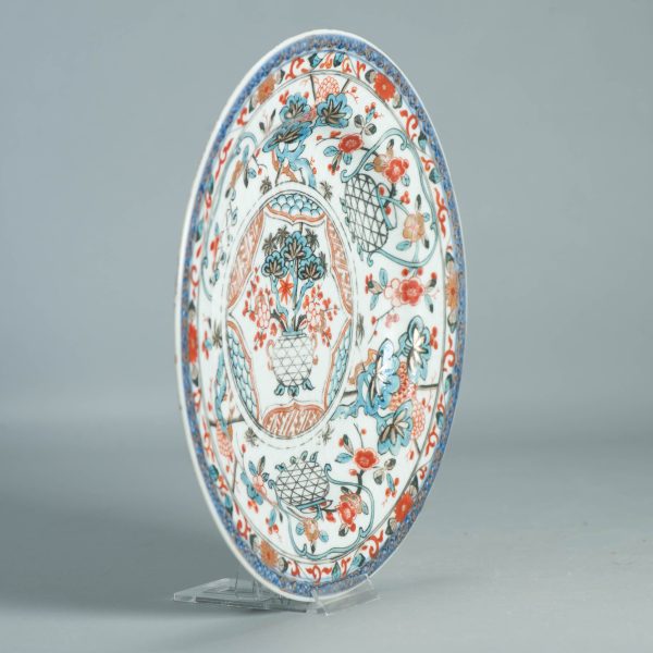1508 Antique Chinese Porcelain Plate With Famille Verte Decoration of flower basket - Image 10