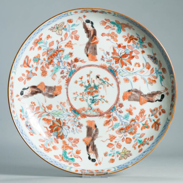1509 Antique Chinese Doucai Porcelain Plate With European Redecoration
