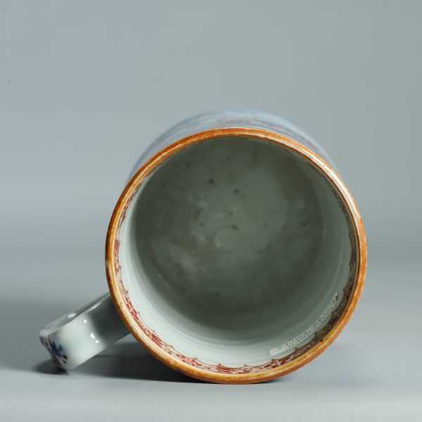 1512 Antique Chinese Blue and White Tankard with European Imari Decoration of figures - Image 14