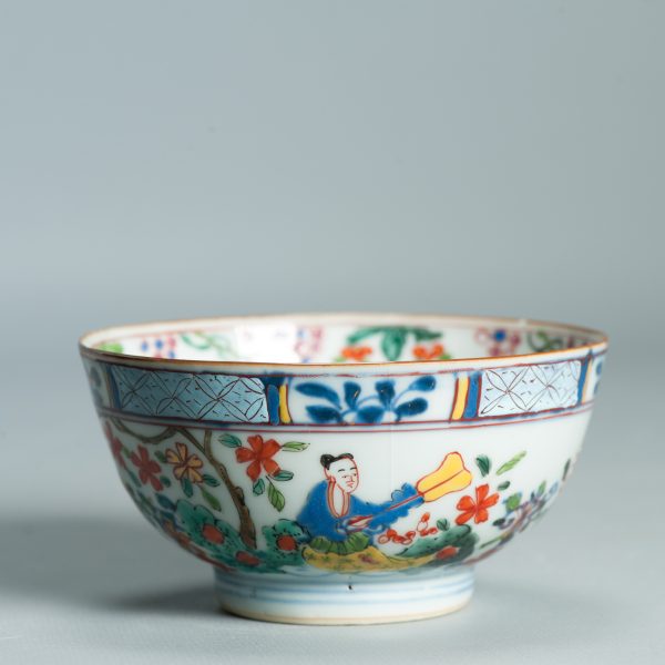1511 Antique Chinese Bowl with Wucai Decoration of figures in Amsterdam Bont - Image 11