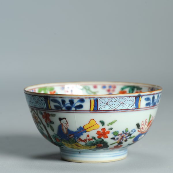 1511 Antique Chinese Bowl with Wucai Decoration of figures in Amsterdam Bont - Image 10