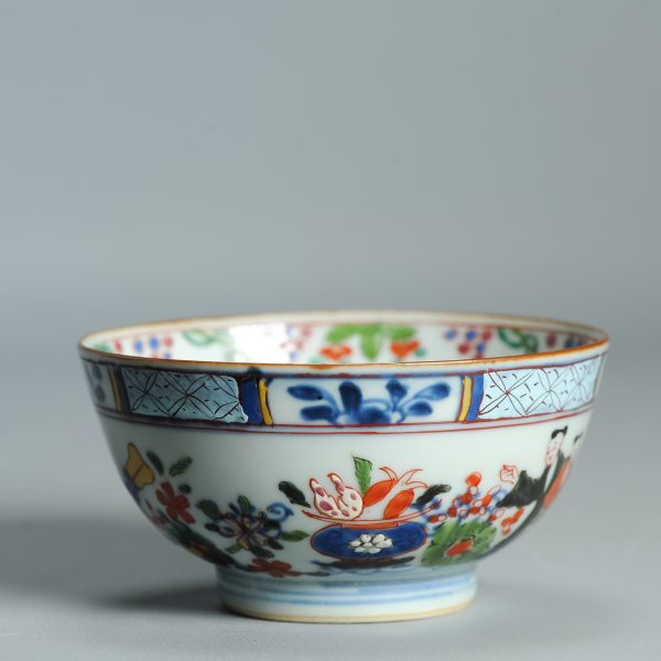 1511 Antique Chinese Bowl with Wucai Decoration of figures in Amsterdam Bont - Image 8