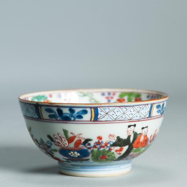 1511 Antique Chinese Bowl with Wucai Decoration of figures in Amsterdam Bont - Image 7