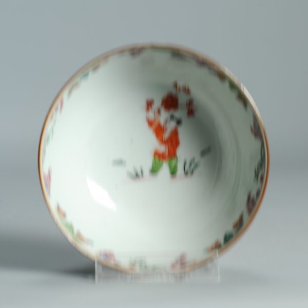 1511 Antique Chinese Bowl with Wucai Decoration of figures in Amsterdam Bont - Image 5