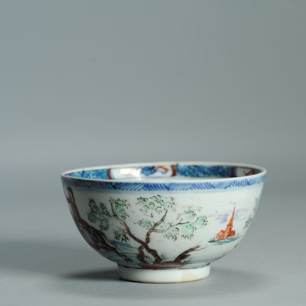1515 Antique Chinese Porcelain Blue and white Bowl with Redecoration of a Stag hunt party - Image 5