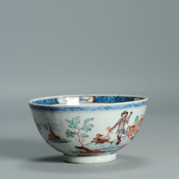 1515 Antique Chinese Porcelain Blue and white Bowl with Redecoration of a Stag hunt party - Image 9
