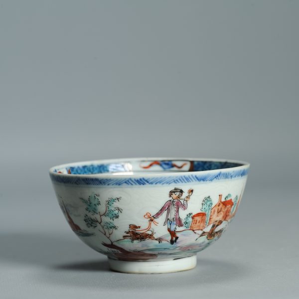 1515 Antique Chinese Porcelain Blue and white Bowl with Redecoration of a Stag hunt party - Image 10