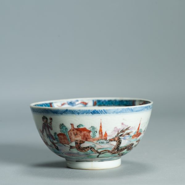 1515 Antique Chinese Porcelain Blue and white Bowl with Redecoration of a Stag hunt party - Image 12