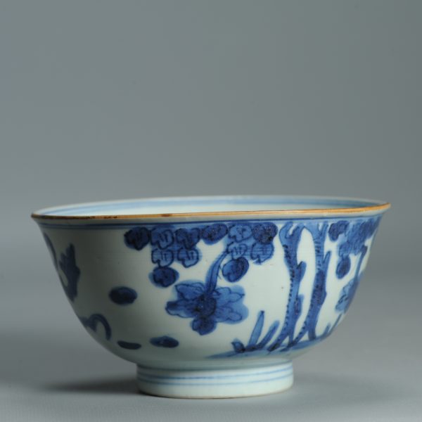 1517 Antique 17/18c Chinese Porcelain Blue and white Bowl Kangxi Period Fenghuang - Image 6