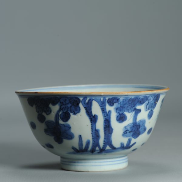 1517 Antique 17/18c Chinese Porcelain Blue and white Bowl Kangxi Period Fenghuang - Image 5