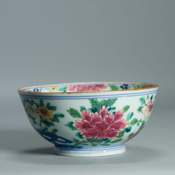 1518 Antique Kangxi Chinese Porcelain Blue and white Bowl with full European Redecoration - Image 14