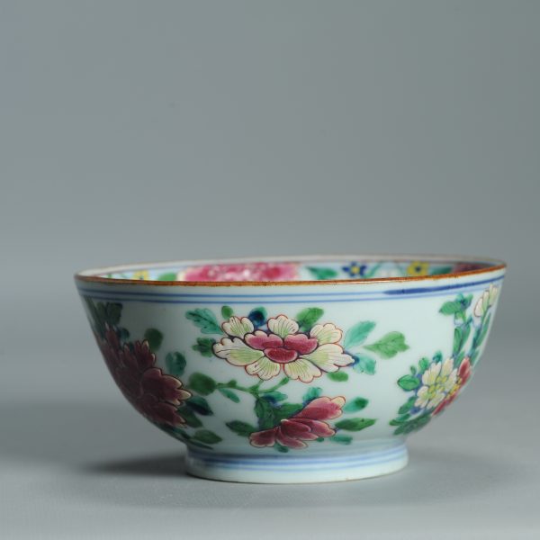 1518 Antique Kangxi Chinese Porcelain Blue and white Bowl with full European Redecoration - Image 12