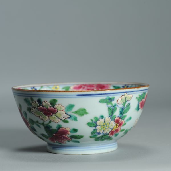 1518 Antique Kangxi Chinese Porcelain Blue and white Bowl with full European Redecoration - Image 11