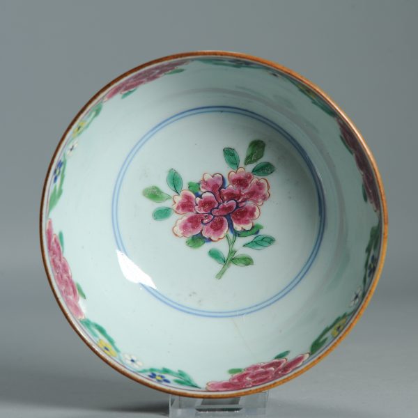 1518 Antique Kangxi Chinese Porcelain Blue and white Bowl with full European Redecoration - Image 5