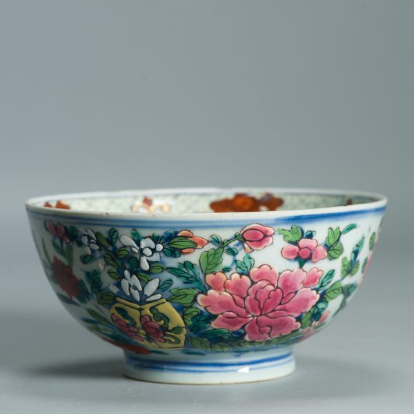 1519 Antique Kangxi Chinese Porcelain Blue and white Bowl with full European Redecoration - Image 15