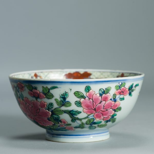 1519 Antique Kangxi Chinese Porcelain Blue and white Bowl with full European Redecoration - Image 13
