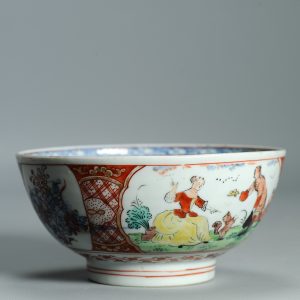 1524 Antique Chinese Porcelain Blue and white Anhua Bowl with Pastoral Redecoration