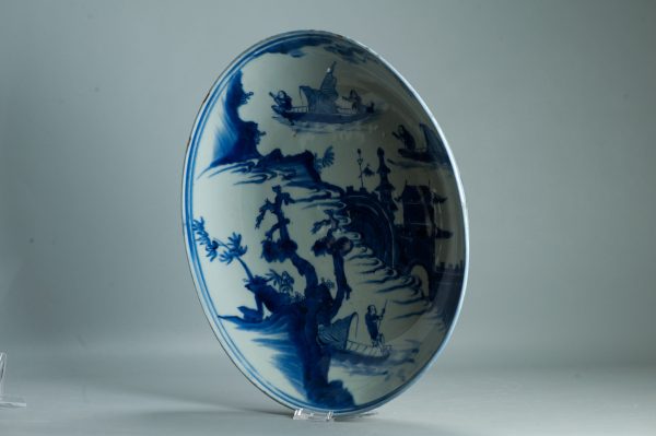 1514 Large Rare Antique Ming Period Landscape Dish Tianqi / CHongzhen Periode - Image 17