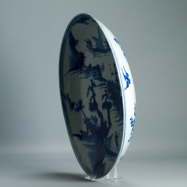 1514 Large Rare Antique Ming Period Landscape Dish Tianqi / CHongzhen Periode - Image 16