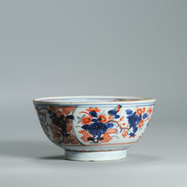 1531 Antique Chinese Kangxi Porcelain Bowl with added Dutch European Decoration of Parrots - Image 16