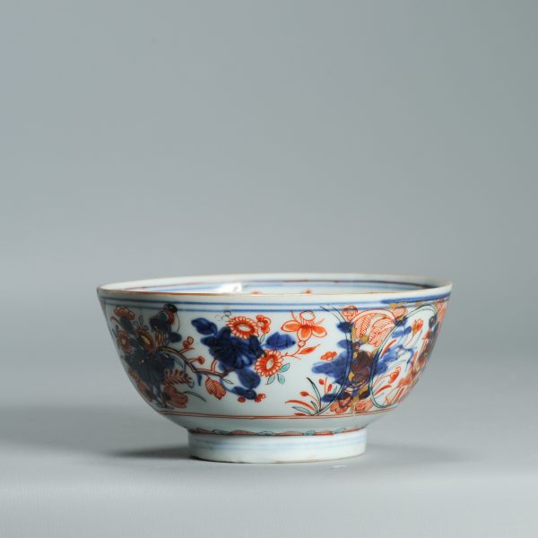 1531 Antique Chinese Kangxi Porcelain Bowl with added Dutch European Decoration of Parrots - Image 14