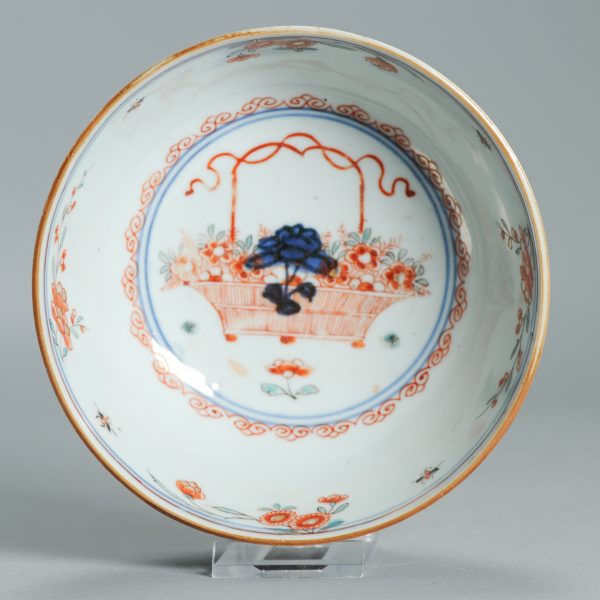 1531 Antique Chinese Kangxi Porcelain Bowl with added Dutch European Decoration of Parrots - Image 4