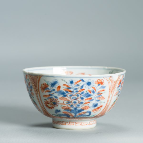 1532 Antique Chinese Kangxi Porcelain Bowl with added Dutch European Decoration of Parrots and Hare - Image 16