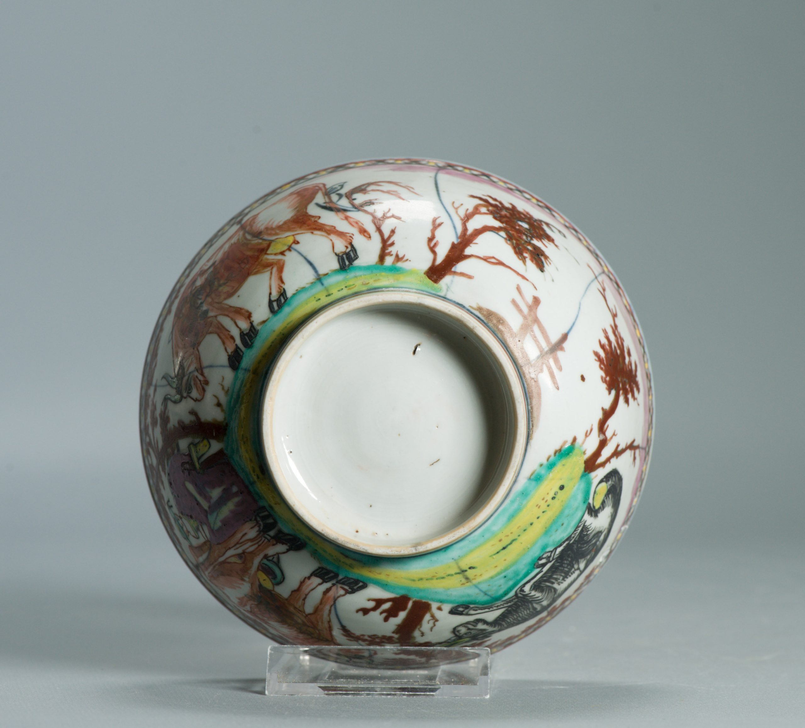 1526 Antique Chinese Porcelain Blue and white Dutch Pastoral Redecoration with Cows - Image 20