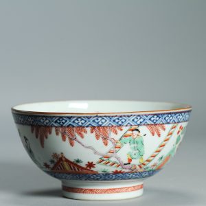 1527 Antique Chinese Porcelain Blue and white Bowl Romance of the Western Chamber Dutch European Decoration