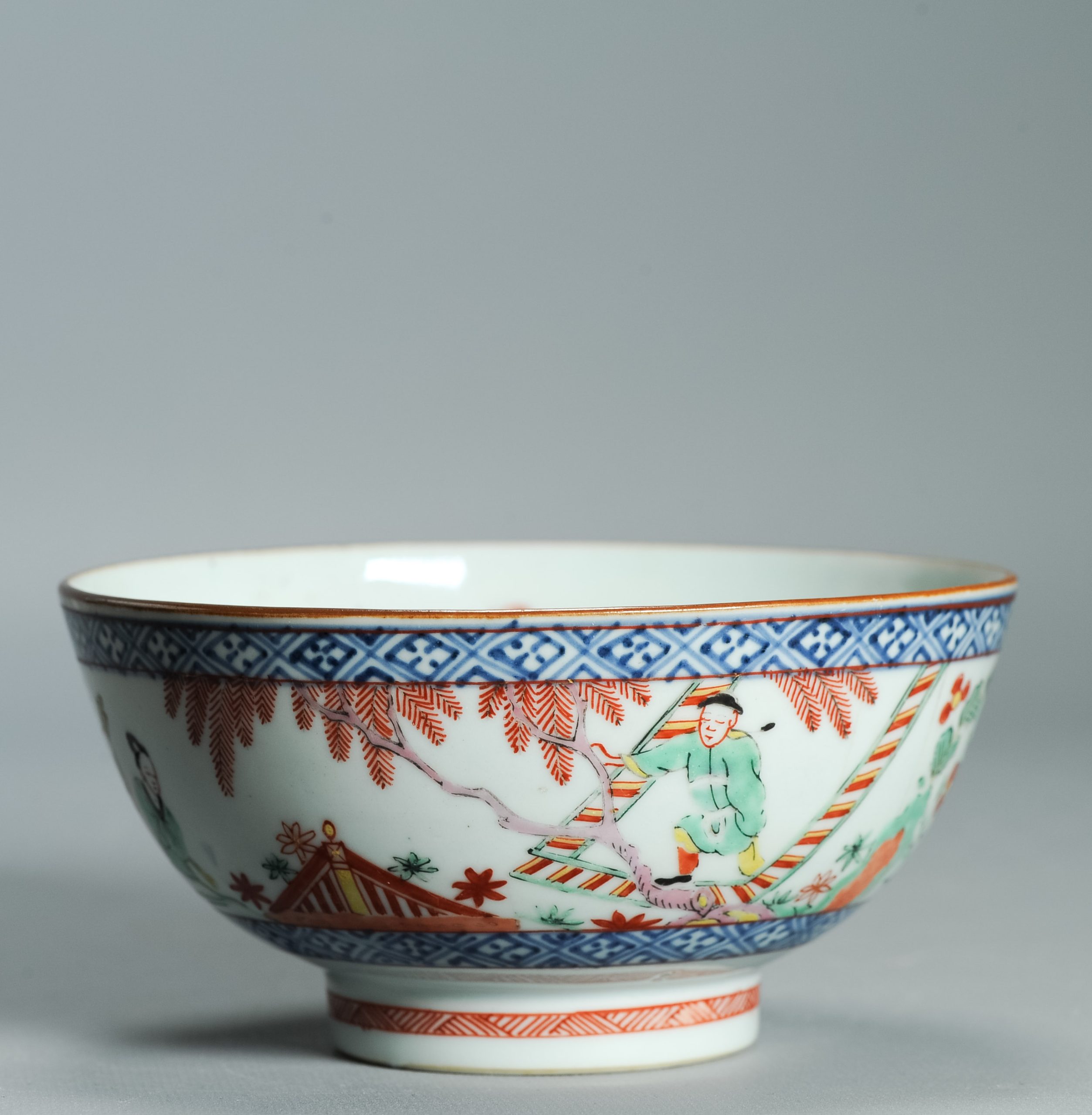 1527 Antique Chinese Porcelain Blue and white Bowl Romance of the Western Chamber Dutch European Decoration