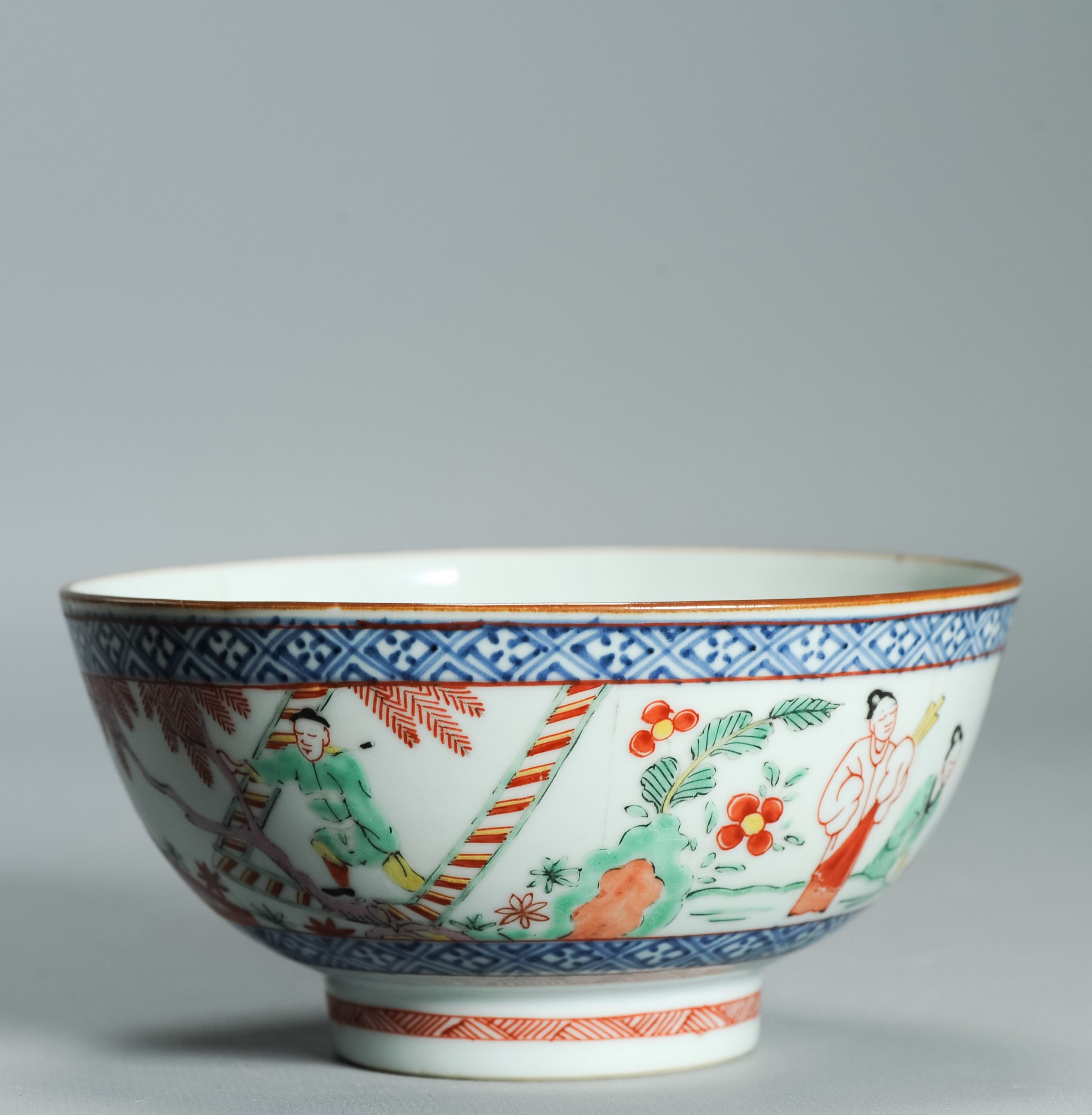 1527 Antique Chinese Porcelain Blue and white Bowl Romance of the Western Chamber Dutch European Decoration - Image 9