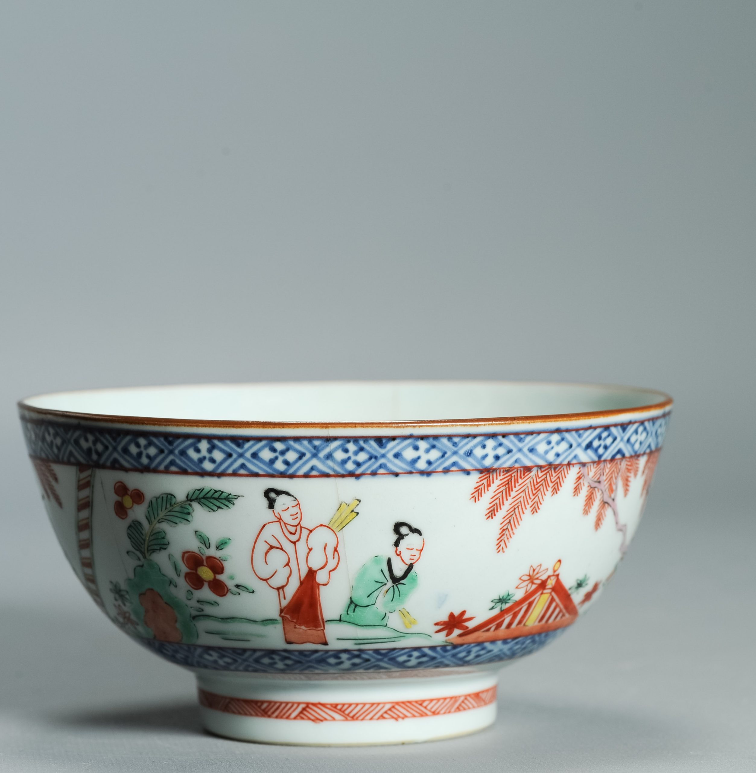 1527 Antique Chinese Porcelain Blue and white Bowl Romance of the Western Chamber Dutch European Decoration - Image 7