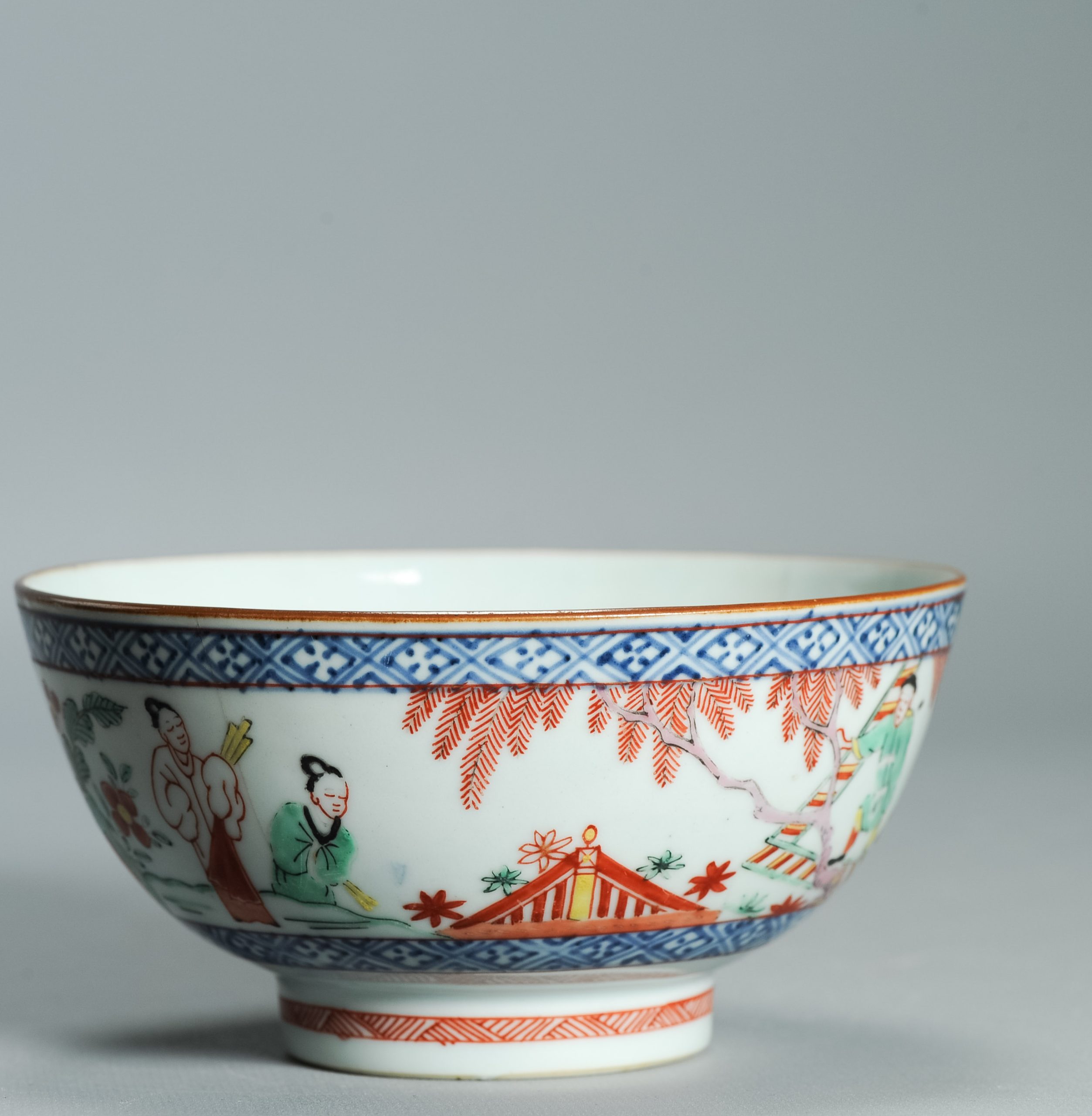 1527 Antique Chinese Porcelain Blue and white Bowl Romance of the Western Chamber Dutch European Decoration - Image 6