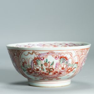 1528 Antique Chinese Porcelain Puce / Purple Bowl with added Dutch European Decoration