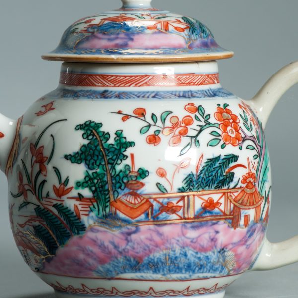 1530 Antique Chinese Porcelain Kangxi/Yongzheng Blue and White Teapot with added Dutch Decoration - Image 22