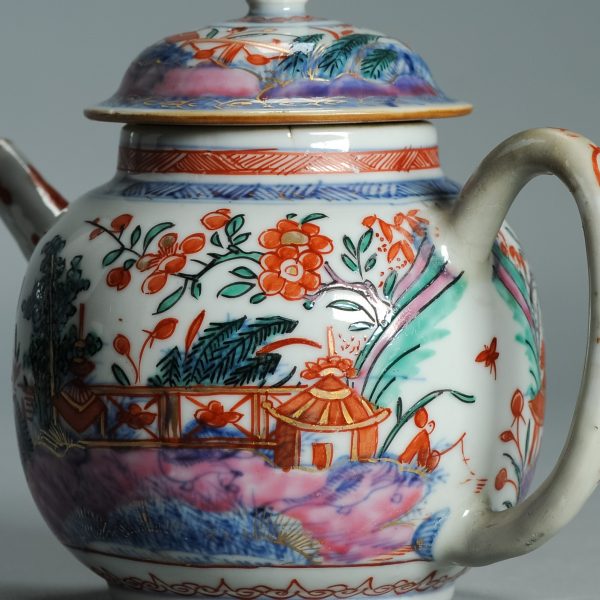 1530 Antique Chinese Porcelain Kangxi/Yongzheng Blue and White Teapot with added Dutch Decoration - Image 20