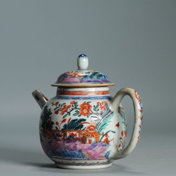 1530 Antique Chinese Porcelain Kangxi/Yongzheng Blue and White Teapot with added Dutch Decoration - Image 21