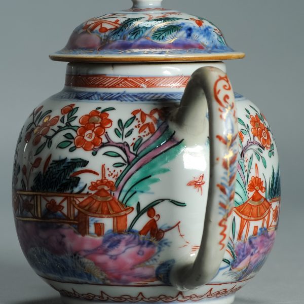 1530 Antique Chinese Porcelain Kangxi/Yongzheng Blue and White Teapot with added Dutch Decoration - Image 18