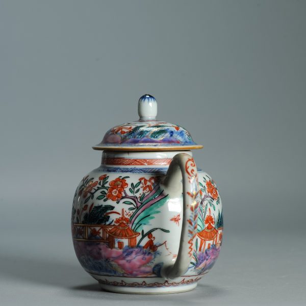 1530 Antique Chinese Porcelain Kangxi/Yongzheng Blue and White Teapot with added Dutch Decoration - Image 19