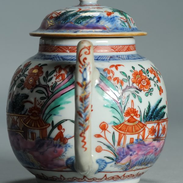 1530 Antique Chinese Porcelain Kangxi/Yongzheng Blue and White Teapot with added Dutch Decoration - Image 16