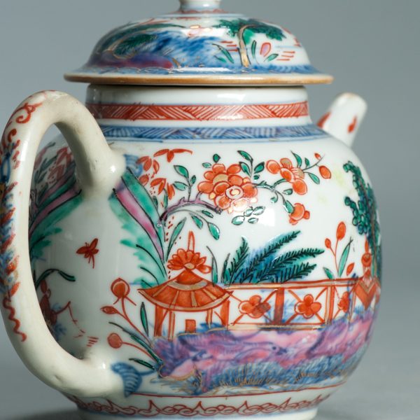 1530 Antique Chinese Porcelain Kangxi/Yongzheng Blue and White Teapot with added Dutch Decoration - Image 15