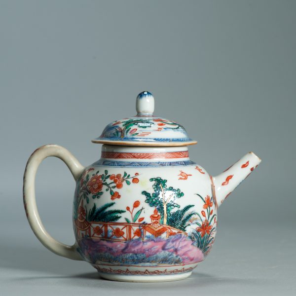 1530 Antique Chinese Porcelain Kangxi/Yongzheng Blue and White Teapot with added Dutch Decoration - Image 11