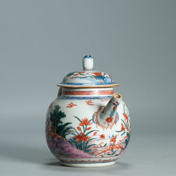 1530 Antique Chinese Porcelain Kangxi/Yongzheng Blue and White Teapot with added Dutch Decoration - Image 7