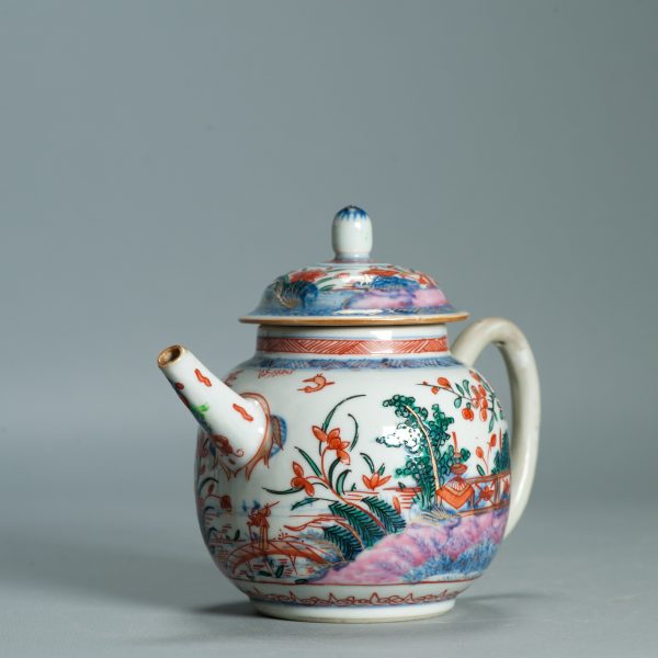 1530 Antique Chinese Porcelain Kangxi/Yongzheng Blue and White Teapot with added Dutch Decoration - Image 4