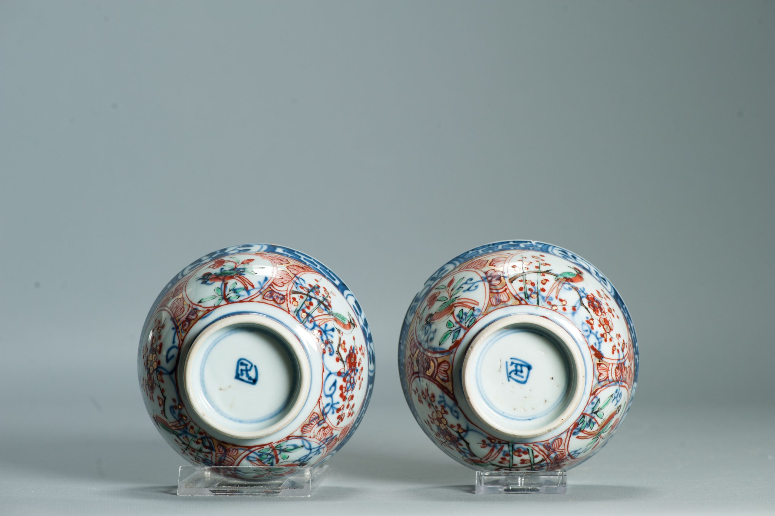 1534 & 1535 Antique Chinese Kangxi Porcelain Bowl with added Dutch Parrot Decoration - Image 18