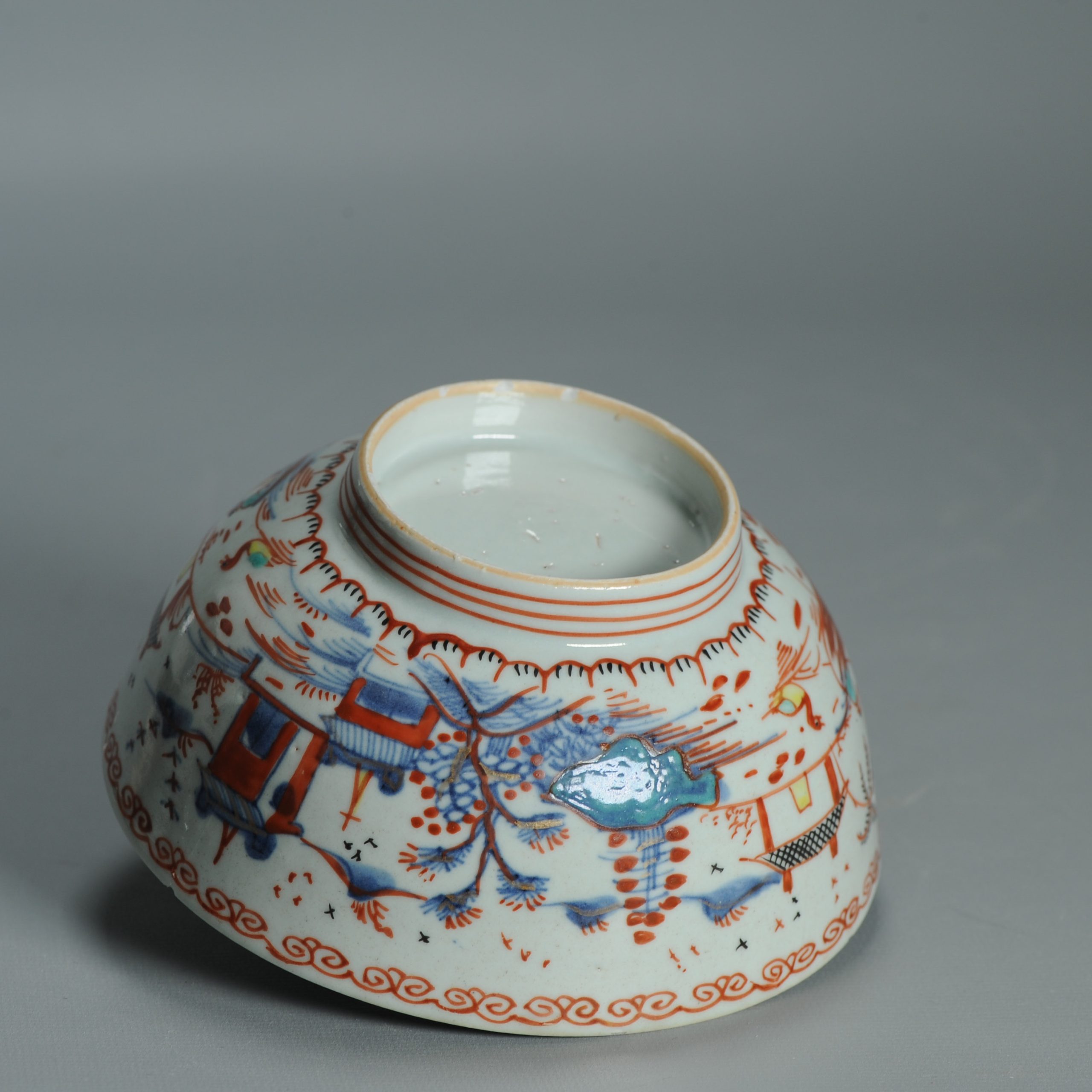 1536 Antique Chinese Porcelain Bowl with added Dutch Landscape Decoration - Image 21