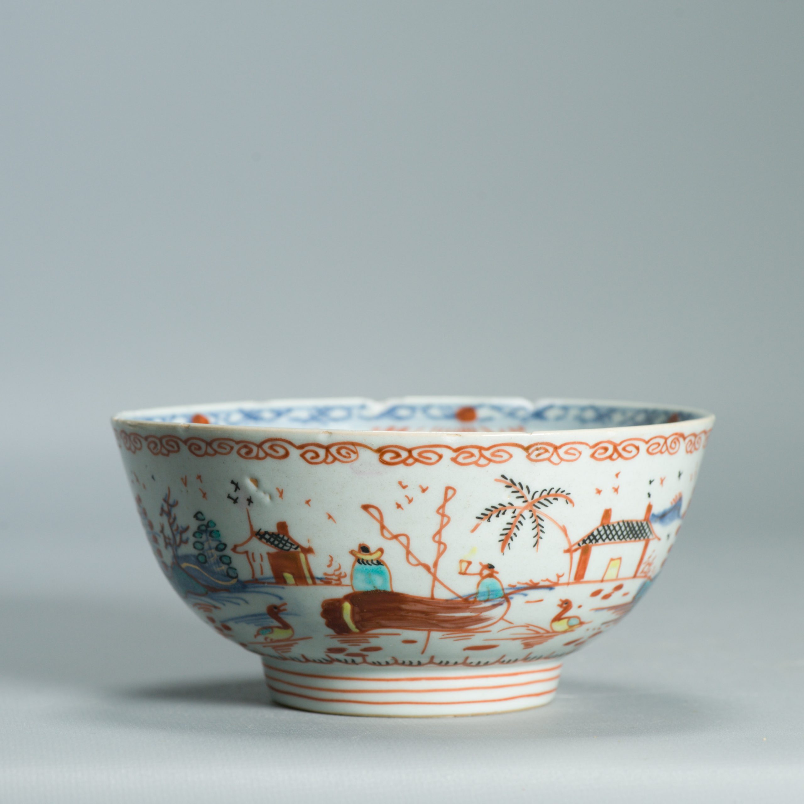 1536 Antique Chinese Porcelain Bowl with added Dutch Landscape Decoration - Image 18