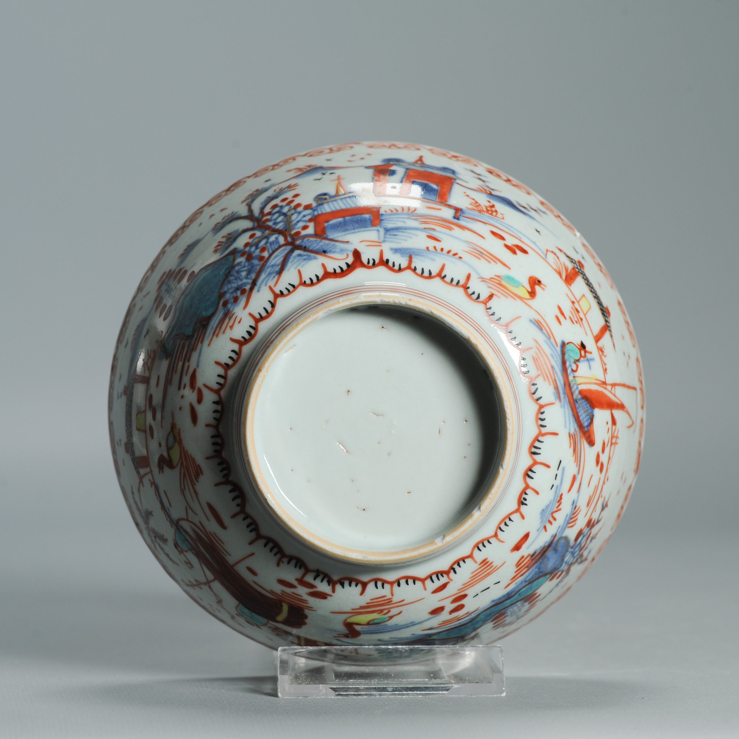 1536 Antique Chinese Porcelain Bowl with added Dutch Landscape Decoration - Image 22