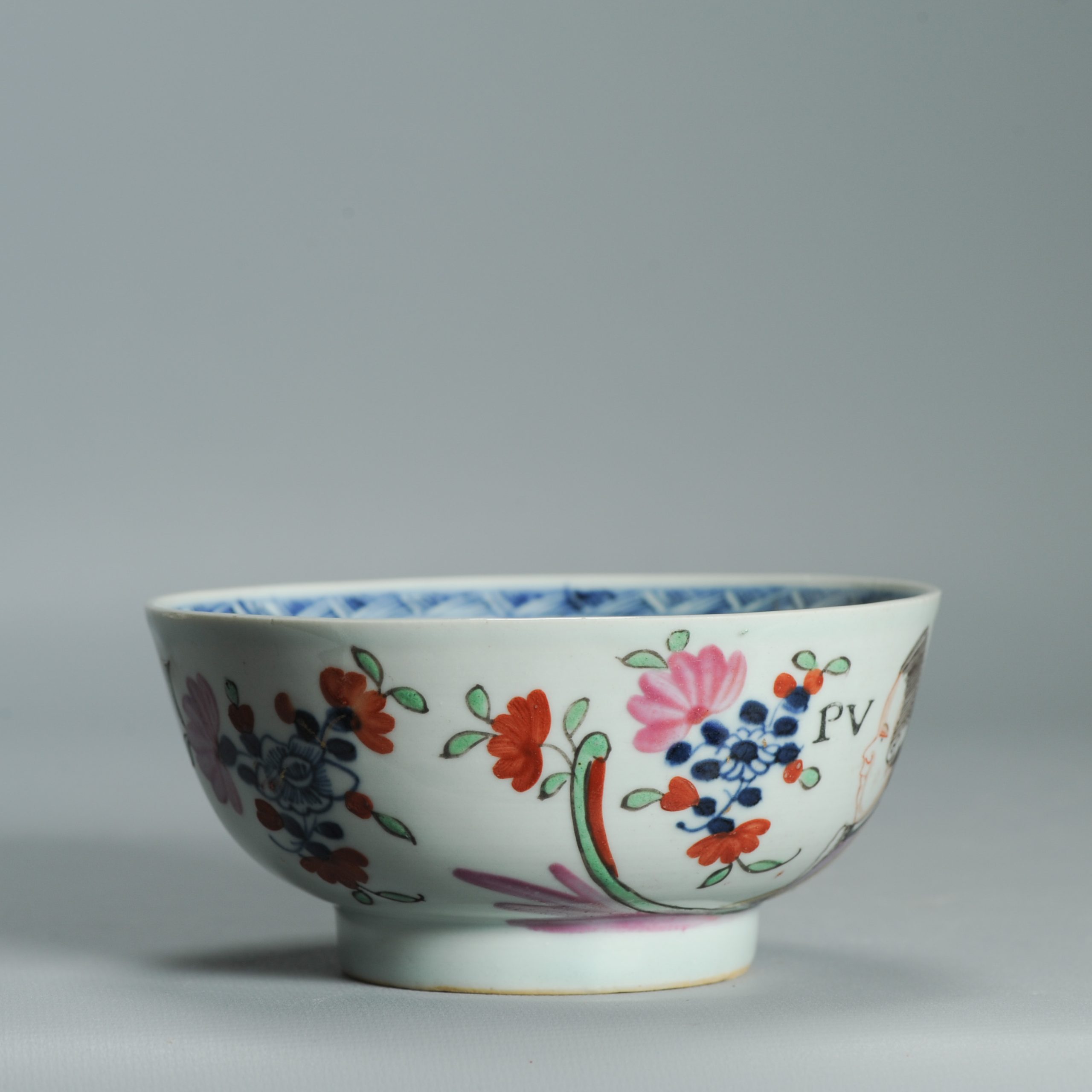 1537 Antique Chinese Porcelain Bowl with added Dutch Willem IV Decoration - Image 6