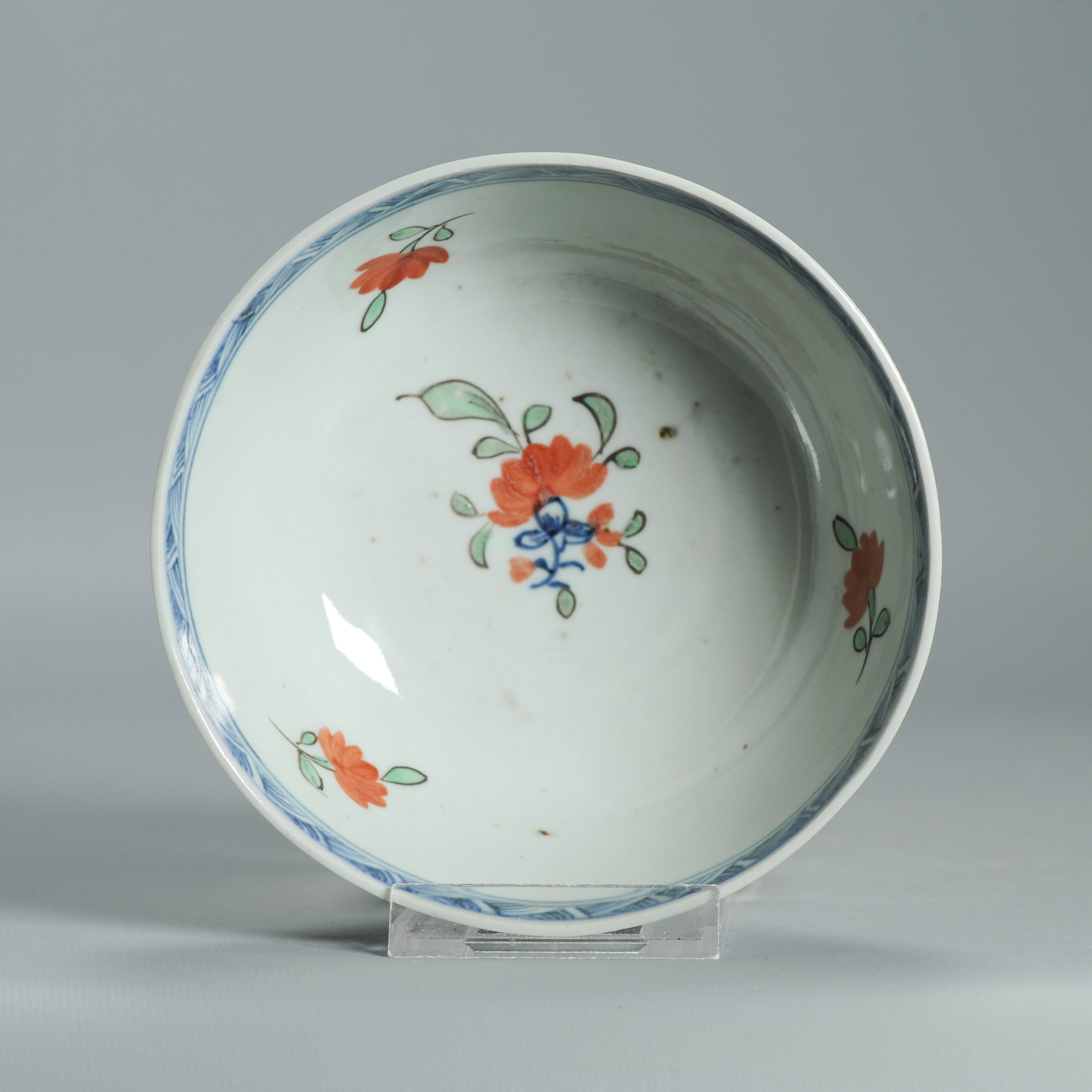 1537 Antique Chinese Porcelain Bowl with added Dutch Willem IV Decoration - Image 4